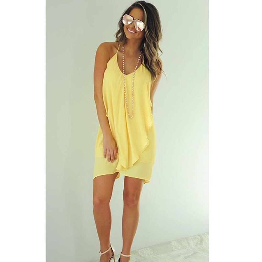 Flowy yellow dress